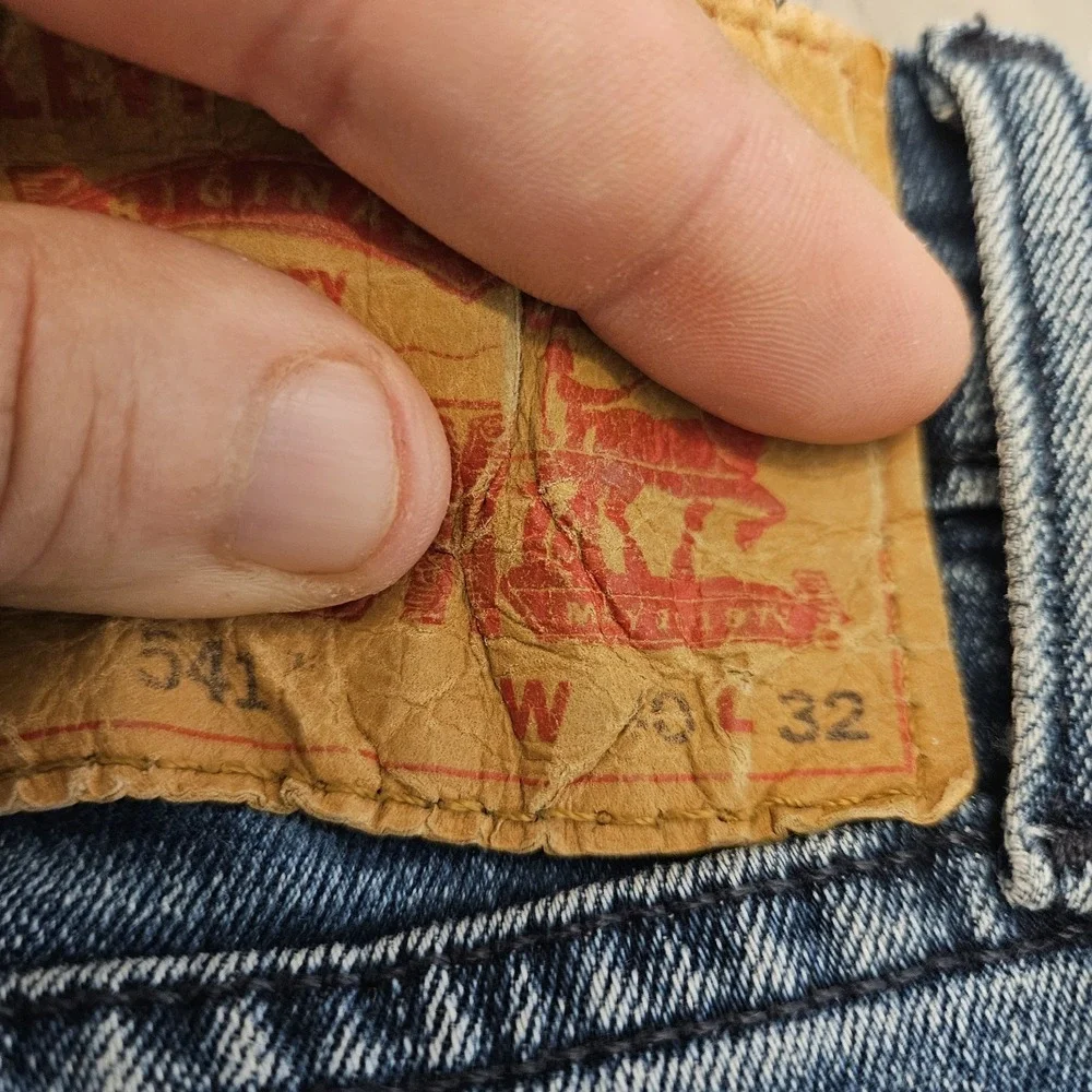 Levi's 541 Jeans Mens 40x32 Athletic Taper‎ 5-Pocket Stretch Flex Denim Blue